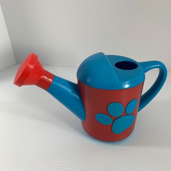 Spin Master 2016 Blues Clues Watering Can Paw Print Blue Red Plastic Gardening - Picture 3 of 11